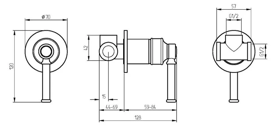Смеситель для душа Migliore Ermitage Mini 30 без девиатора - фото 2