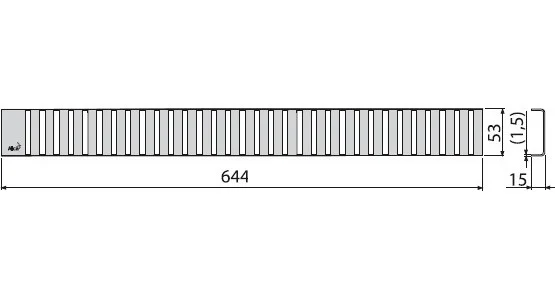 Решетка Alcaplast 65 см хром матовый - фото 4