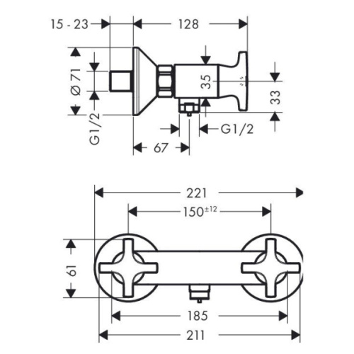 Смеситель для душа Hansgrohe Logis 71260000 - фото 2