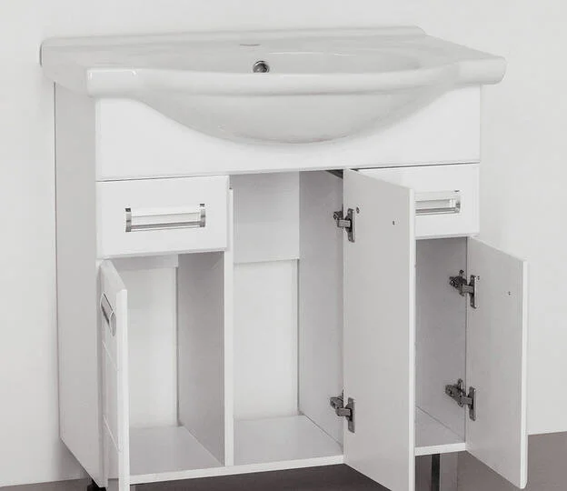 Тумба с раковиной напольная Style Line Ирис ЛС-00000017 75 см с двумя ящиками - фото 2