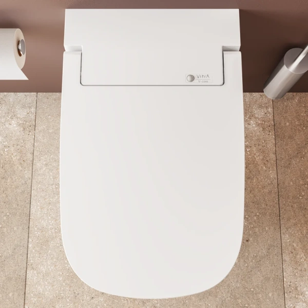 Унитаз интеллектуальный подвесной VitrA V-Care Basic, современные, hi-tech, круглые - фото 5
