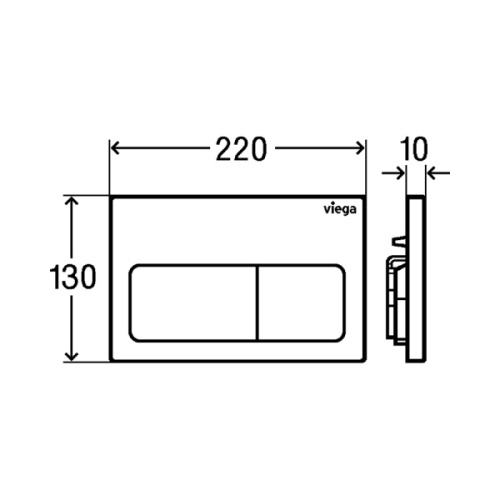 Клавиша смыва Viega Visign for Life хром глянцевый - фото 3