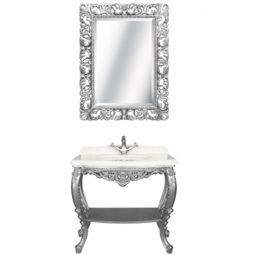 Консоль напольная, цвет поталь серебро, Tessoro Isabella 80, классические, ретро - фото 2