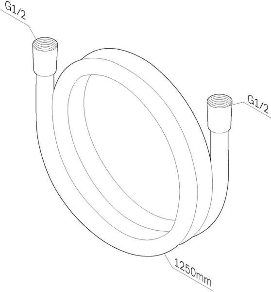 Шланг для душа Am.Pm черный, шланги для душа - фото 2