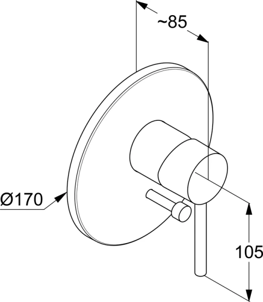 Смеситель для душа Kludi Bozz 38650 на 2 положения - фото 4