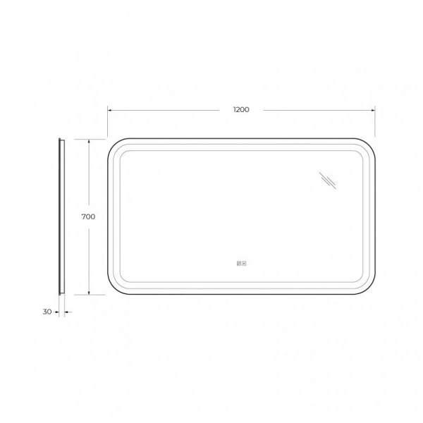 Зеркало с подсветкой Cezares Stylus 120 см прямоугольное, в наличии - фото 2