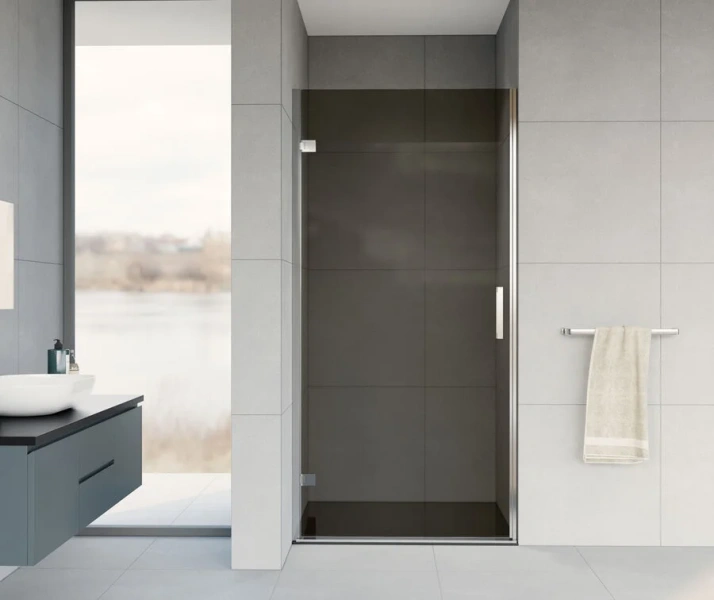 Душевая дверь в нишу Vincea Flex 90 см профиль хром, стекло тонированное, 90 см - фото 3