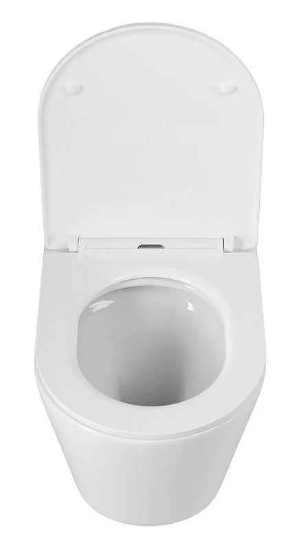 Унитаз подвесной Cezares Liner со смывом Торнадо, недорогие, безободковые, сиденье с микролифтом , с антивсплеском - фото 5