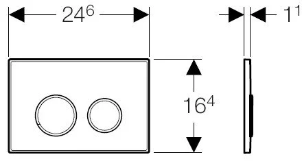 Клавиша смыва Geberit Sigma 20 белая/хром матовый - фото 2