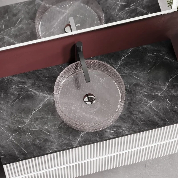 Раковина Ceramica Nova Cristal 36 см розовая, современные, hi-tech, декорированные index_1 - фото 10