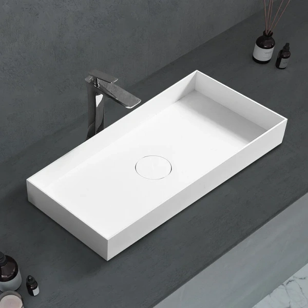 Раковина Abber Stein 80 см белая матовая - фото 3