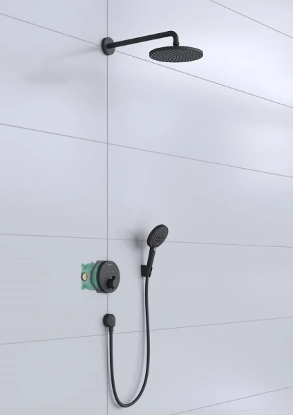 Душевой комплект Hansgrohe Raindance черный матовый - фото 4