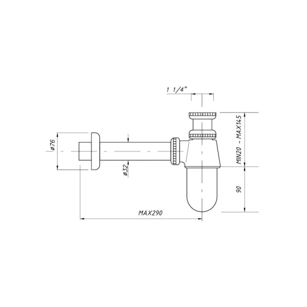 Сифон для раковины Migliore Ricambi бронза, бронза - фото 2
