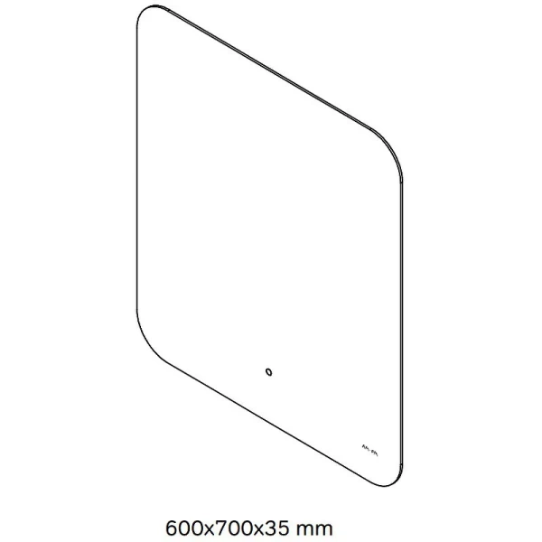 Зеркало с подсветкой Am.Pm X-Joy 60 см со скругленными углами - фото 2