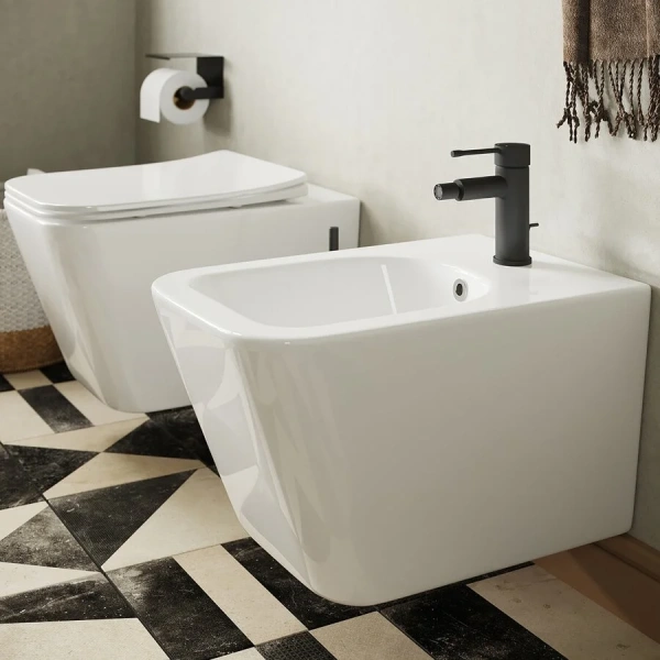 Биде подвесное Ceramica Nova Metric прямоугольное, современные, hi-tech index_1 - фото 8