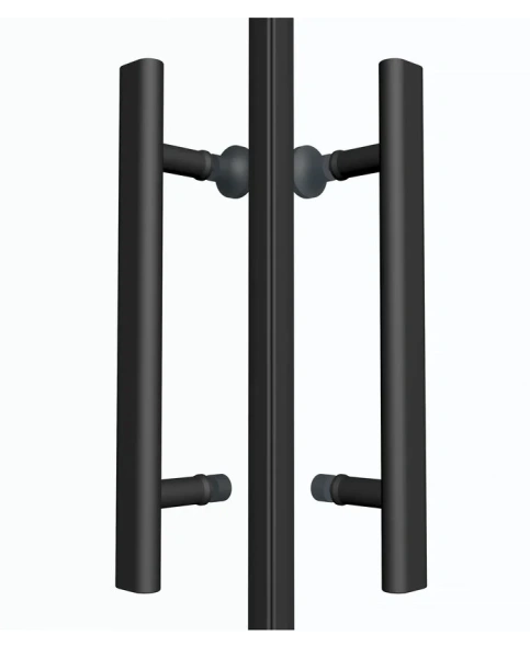 Душевая кабина Timo Ilma 100х100 см черная, с раздвижными дверьми - фото 6