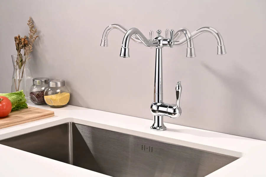 Смеситель для кухни Paulmark Retro Re213226 латунь - фото 4