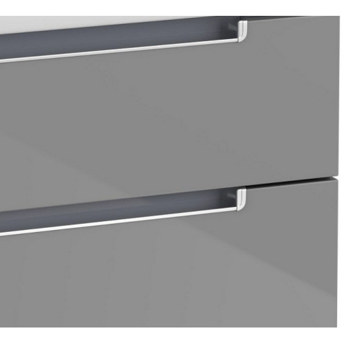 Тумба под раковину подвесная Villeroy & Boch Subway 2.0 80 см серая глянцевая Glossy Grey, современная, hi-tech - фото 3