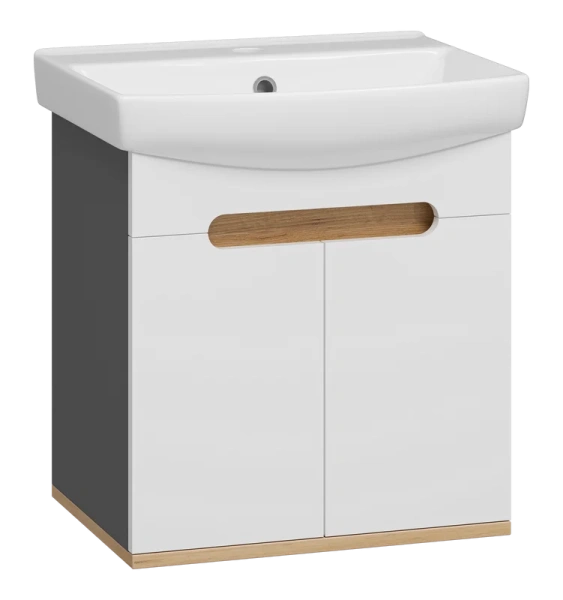 Тумба под раковину подвесная Misty Сканди 50 см с дверцами - фото 2