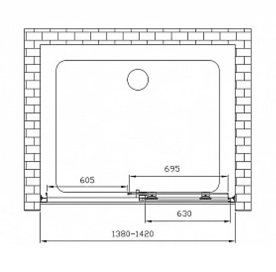 Душевая дверь в нишу Vincea Soft 140 см хром, 140 см - фото 3