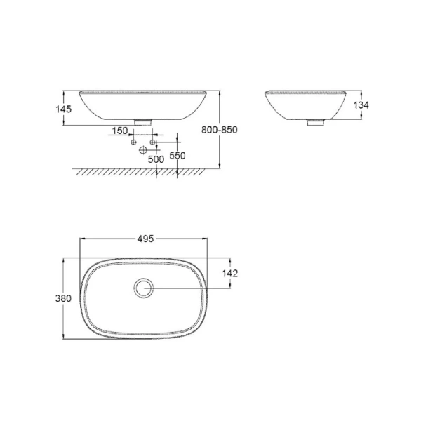 Раковина Grohe Eurostyle 50 см свободностоящая - фото 2