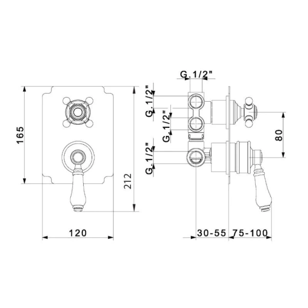 Смеситель для душа Migliore Ermitage 186 4-х позиционный - фото 2