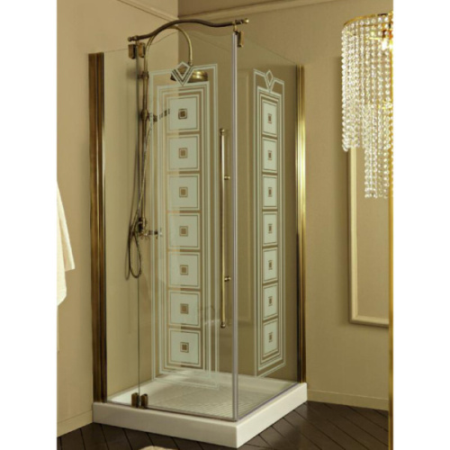 Душевой уголок, профиль золото, Eurodesign - фото 1