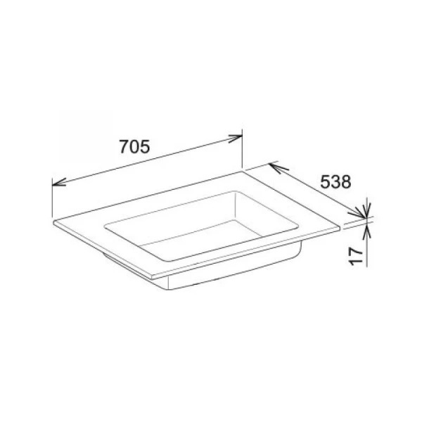 Раковина полувстраиваемая Keuco Royal 60 32140, встраиваемые (в столешницу) - фото 2