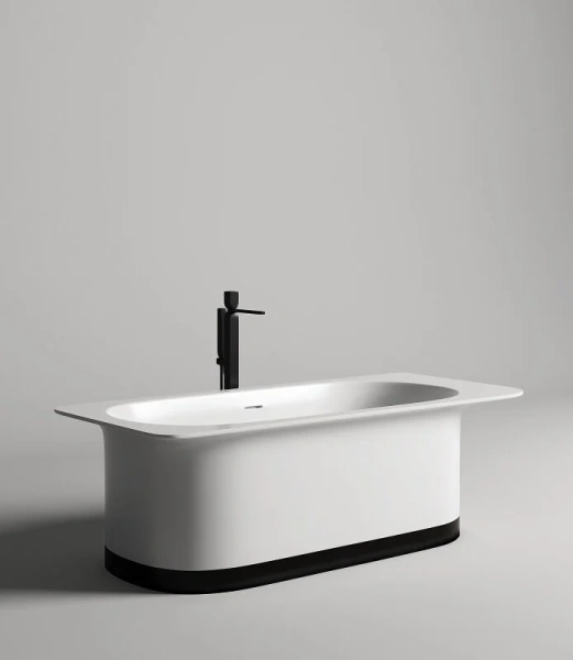 Ванна из искусственного камня Salini Ninfea 180x82 см белая, современныe, hi-tech - фото 3