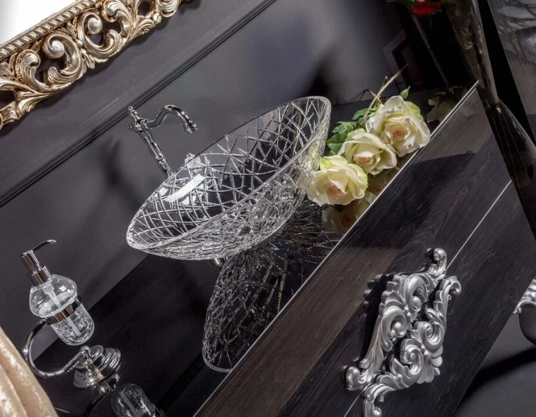 Смеситель для раковины Boheme Brillante Ripresa хром, высокие, округлая форма - фото 5