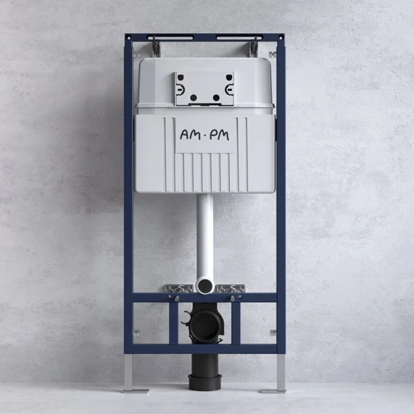 Инсталляция для унитаза Am.Pm MasterFit с кнопкой хром матовый, слив эконом-стандарт под две клавиши - фото 4