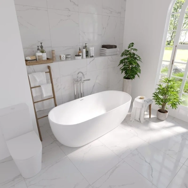 Ванна акриловая Grossman Classic, 160 x 80 см, отдельностоящая, белая матовая, GR-2502M - фото 3