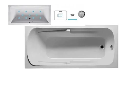 Ванна гидромассажная Riho Future 190 x 90 см, AIR2 - фото 1