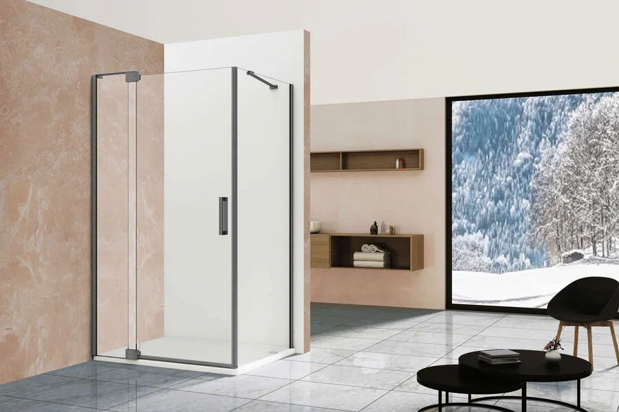 Душевой уголок Vincea Extra 110х90 см профиль вороненая сталь - фото 3