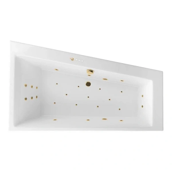 Ванна гидромассажная Excellent Sfera Slim Ultra 170 x 100 см, правая, белый/золото, WAEX.SFP17S.ULTRA.GL - фото 2