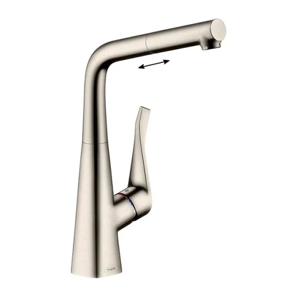 Смеситель для кухни Hansgrohe Metris 14821 с поворотным изливом