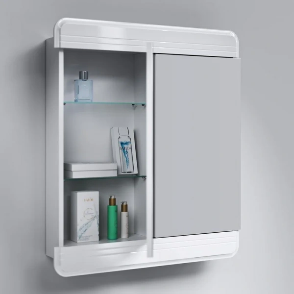 Зеркальный шкаф Aqwella Corsica 75 см белый - фото 2