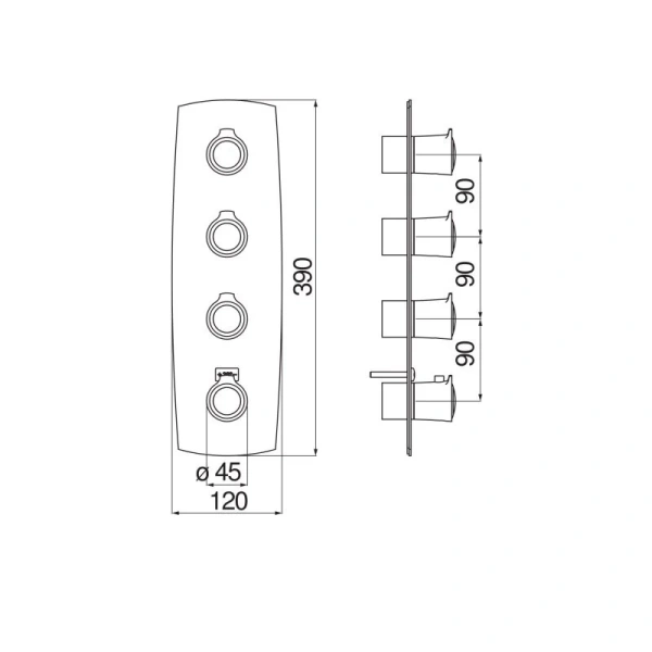 Смеситель для душа Nobili Sofi SI98103 термостатический - фото 2