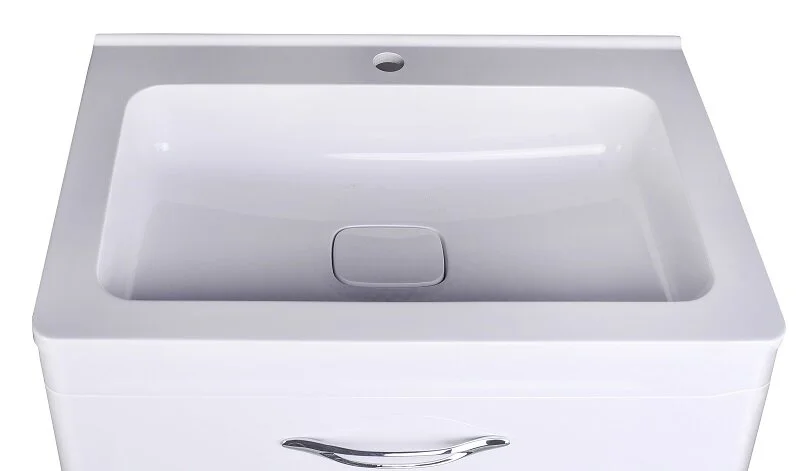 Тумба под раковину подвесная Style Line Каре 70 см белая, окрашенные - фото 9