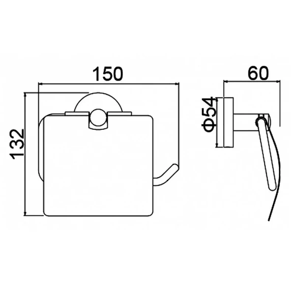 Бумагодержатель Timo Saona никель - фото 3