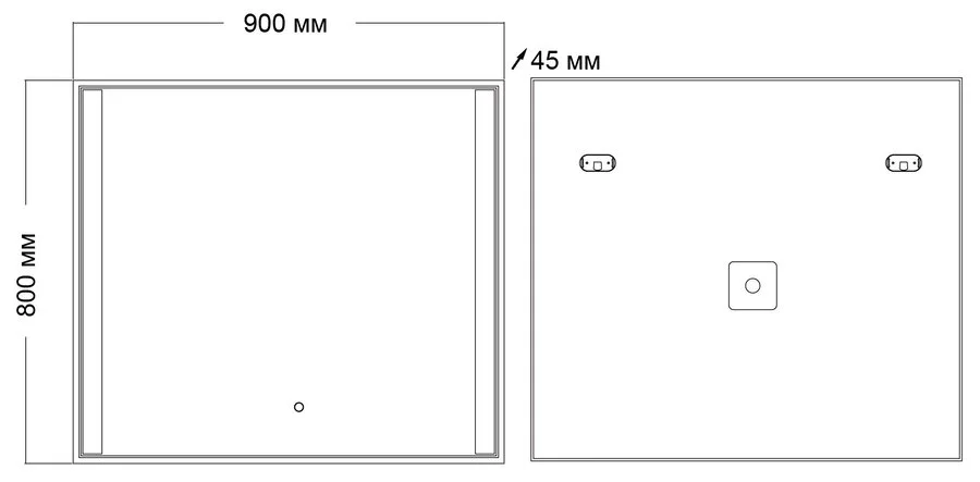 Зеркало с подсветкой Grossman Avrora 90 см прямоугольное - фото 2