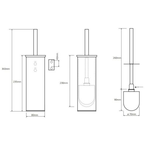 Ершик Bemeta Plaza хром - фото 2