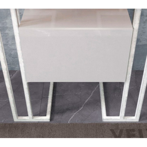 Тумба подвесная Velvex Gelou 45 см белая глянцевая - фото 2