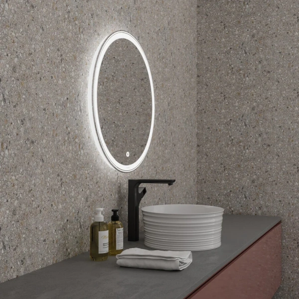 Зеркало с подсветкой Grossman Sento 70 см круглое, полотно - фото 4