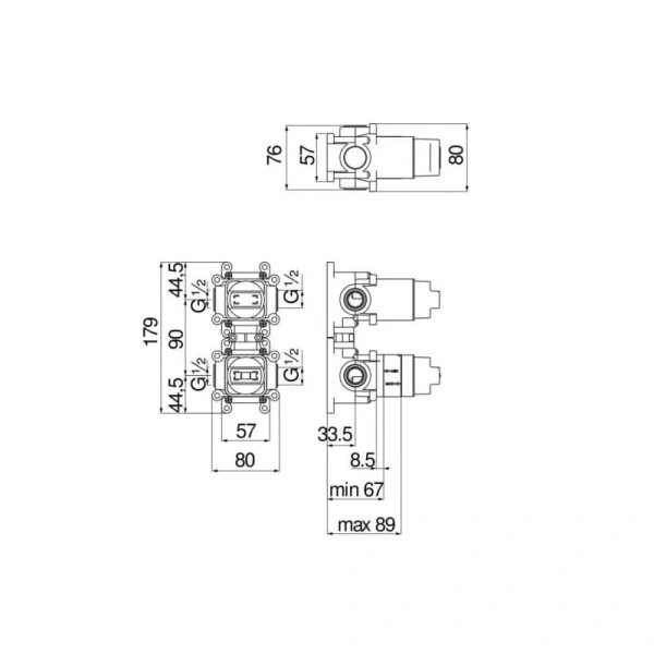 Смеситель для душа Nobili Live WE81102/T с дивертором - фото 3