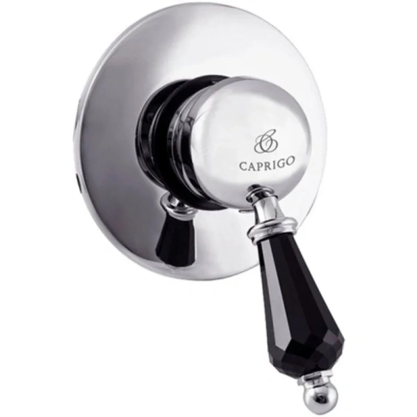 Смеситель для душа Caprigo Adria-Swarovski 01B-050-crm, с внутренней частью, цвет хром, кристаллы сваровски черные - фото 1