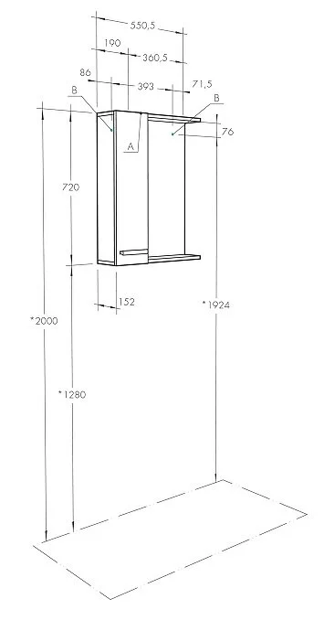Зеркальный шкаф с подсветкой Акватон Ронда 55 см дуб сомерсет - фото 2