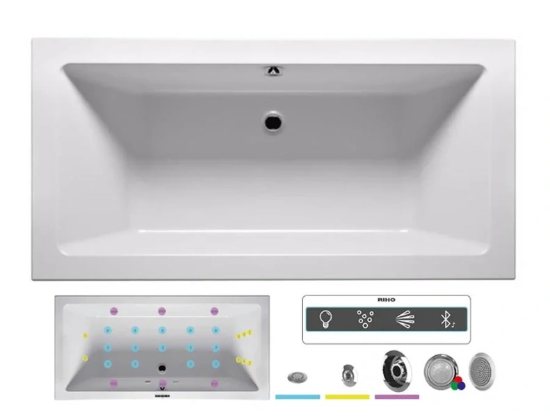 Ванна гидромассажная Riho Lusso 190 x 90 см, JOY2 - фото 1