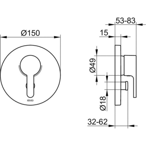 Смеситель для ванны встраиваемый Keuco Elegance 51672 010181 - фото 3
