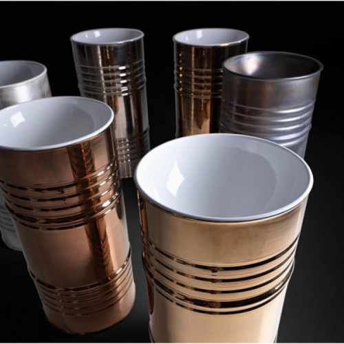 Раковина напольная Kerasan Artwork Barrel белый/розовое золото - фото 3